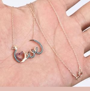 Sweet bird of love turquoise & ruby necklace